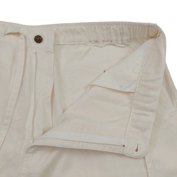 Cubavera Pants Mens Large Beige Linen Blend Straight Leg Travel Beach Casual - Picture 3 of 11